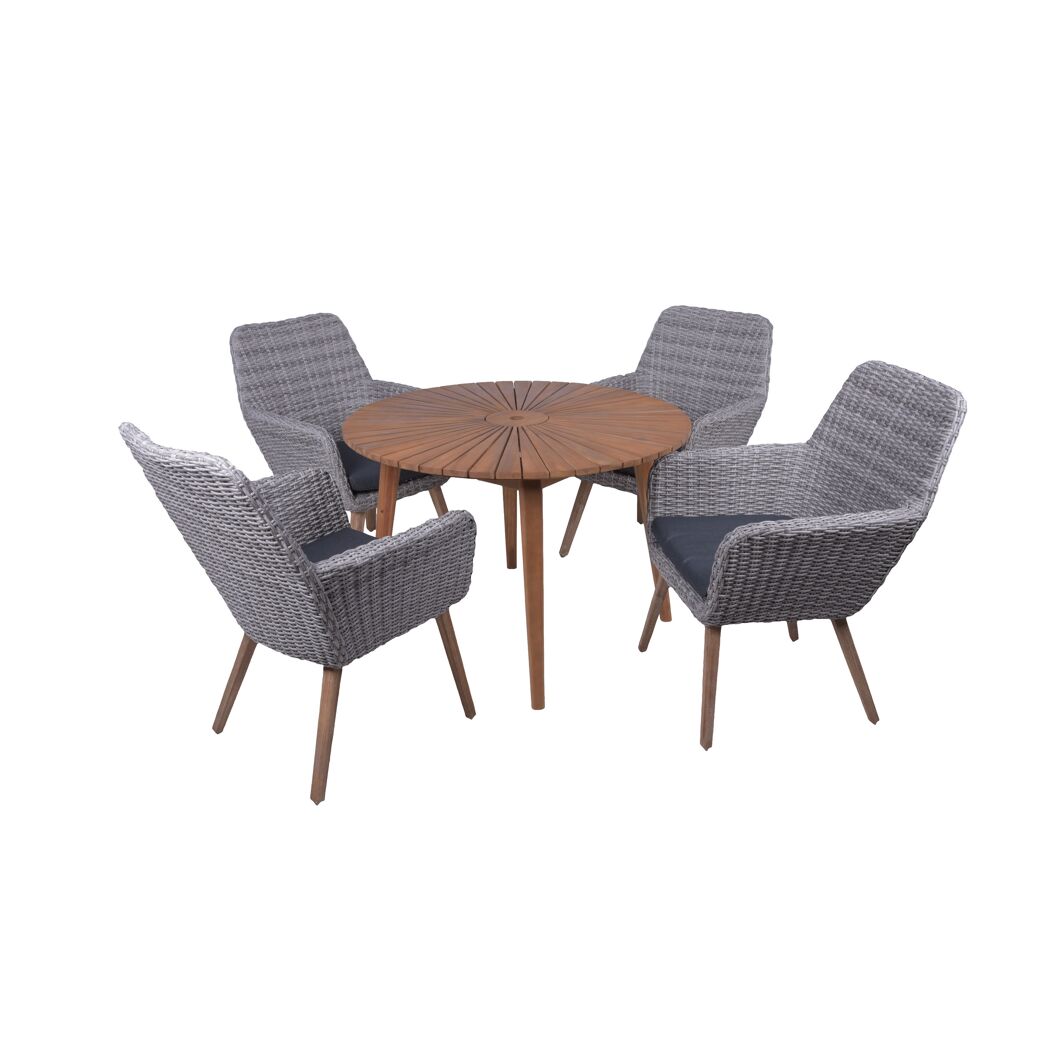 Gartenmöbelset 'Fremont/Rapallo' für 4 Personen Akazienholz