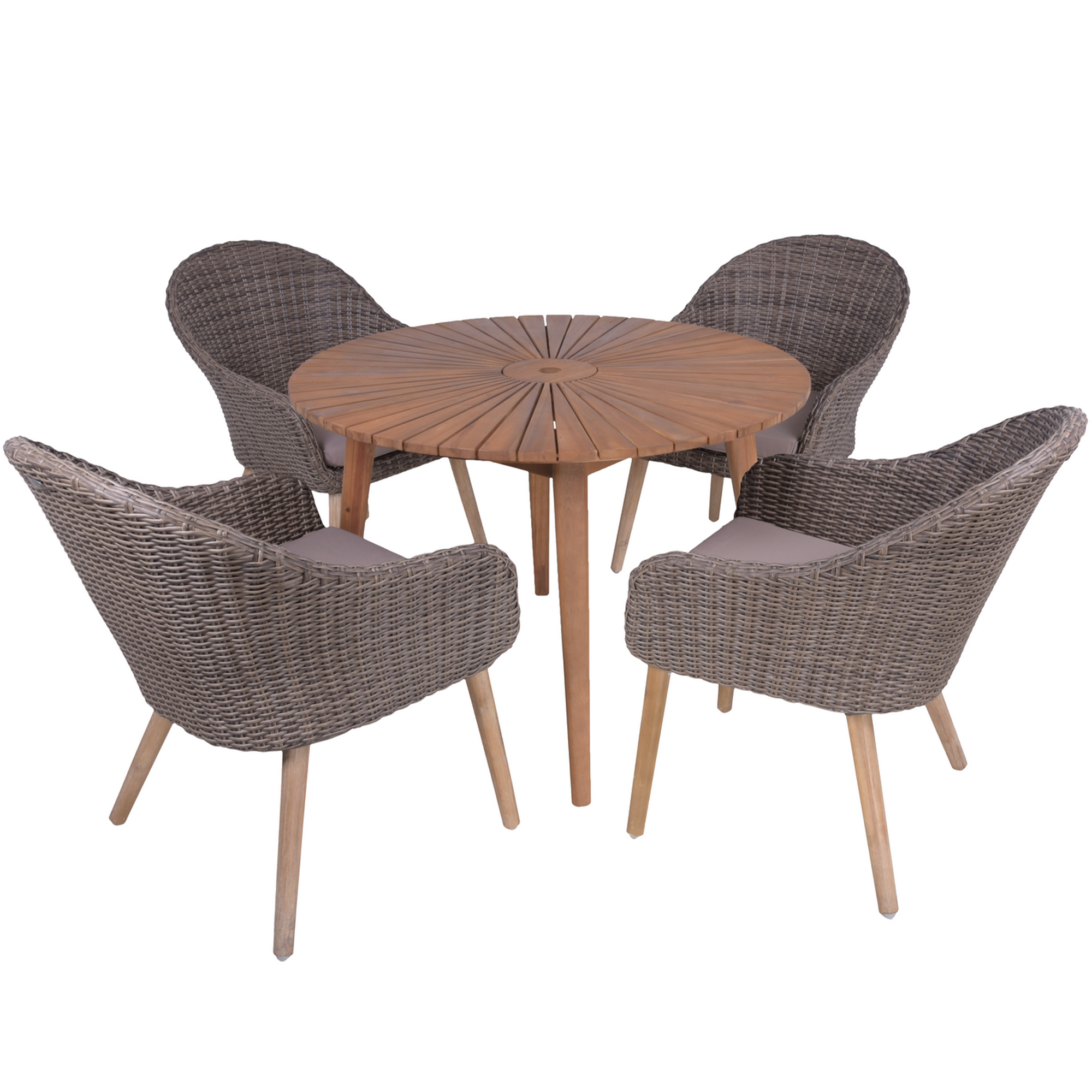 Gartenmöbelset 'Fremont/Pueblo' für 4 Personen Akazienholz