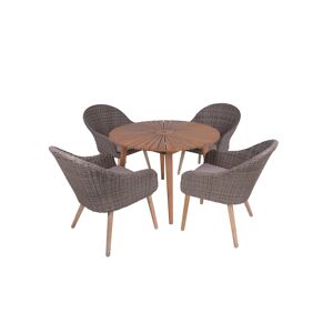 Gartenmöbel-Set 'Fremont/Pueblo' braun 5-teilig