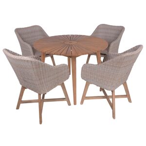 Gartenmöbel-Set 'Fremont/Oakland' braun 5-teilig
