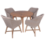 Gartenmöbel-Set 'Fremont/Oakland' braun 5-teilig