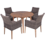 Gartenmöbelset 'Fremont/Norvell' für 4 Personen Akazienholz