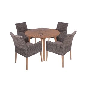 Gartenmöbel-Set 'Fremont/Norvell' braun 5-teilig