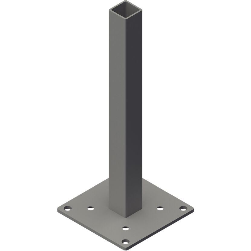 Pfostenträger 'GJ49' Stahl verzinkt für Zaun-Pfosten 16 x 16 cm