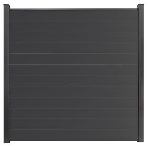 Steckzaun 'BasicLine' schmal Stecksystem anthrazitgrau 180 x 180 cm