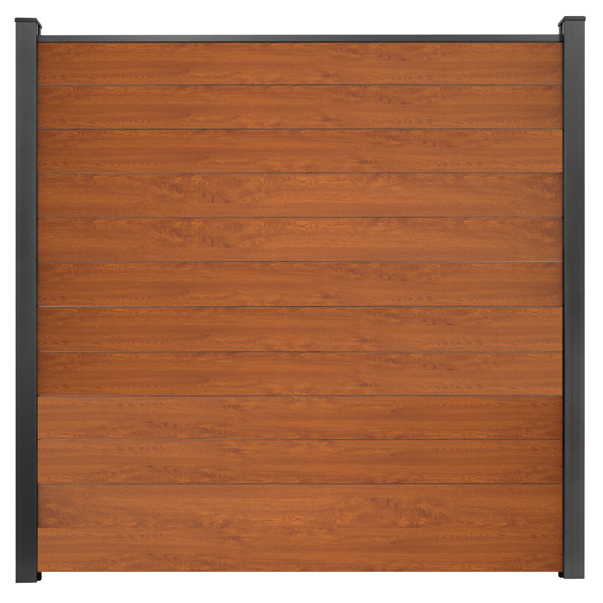 Steckzaun 'BasicLine' schmal Stecksystem Eichefarben braun 180 x 180 cm