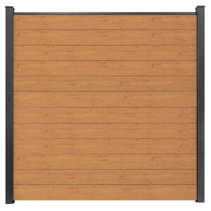 Steckzaun 'BasicLine' schmal Stecksystem Eichefarben/natur 180 x 180 cm