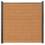 Steckzaun 'BasicLine' schmal Stecksystem Eichefarben/natur 180 x 180 cm