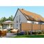 Steckzaun 'BasicLine' schmal Stecksystem Eichefarben/natur 180 x 180 cm