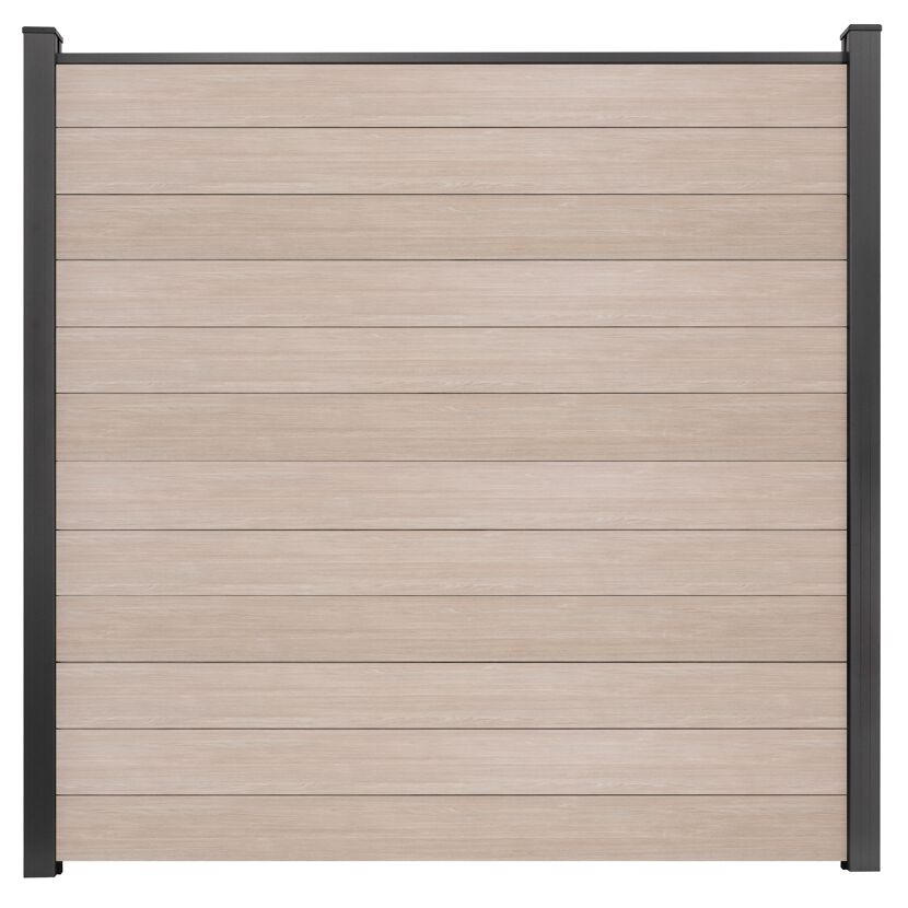 Steckzaun 'BasicLine' schmal Stecksystem Eichefarben hell 180 x 180 cm