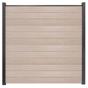 Steckzaun 'BasicLine' schmal Stecksystem Eichefarben hell 180 x 180 cm