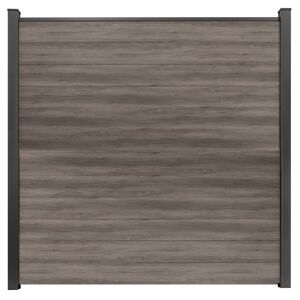 Steckzaun 'BasicLine' schmal Stecksystem Eichefarben dunkel 180 x 180 cm