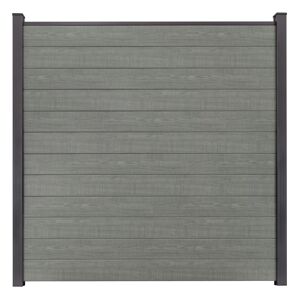 Steckzaun 'BasicLine' schmal Stecksystem Holzfarben 180 x 180 cm