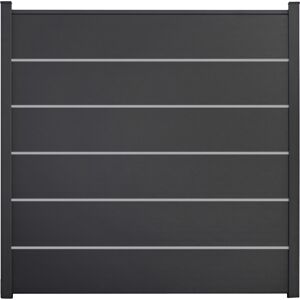 Steckzaun 'BasicLine Premium' Stecksystem anthrazitgrau 180 x 180 cm