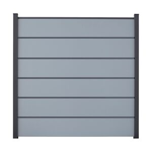 Steckzaun 'BasicLine Premium' Stecksystem silbergrau 180 x 180 cm