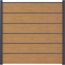 Steckzaun 'BasicLine Premium' Stecksystem Eichefarben/natur 180 x 180 cm