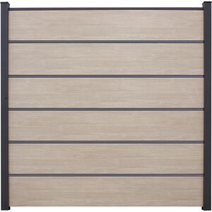 Steckzaun 'BasicLine Premium' Stecksystem Eichefarben hell 180 x 180 cm