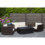 Steckzaun 'BasicLine Premium' Stecksystem Eichefarben dunkel 180 x 180 cm