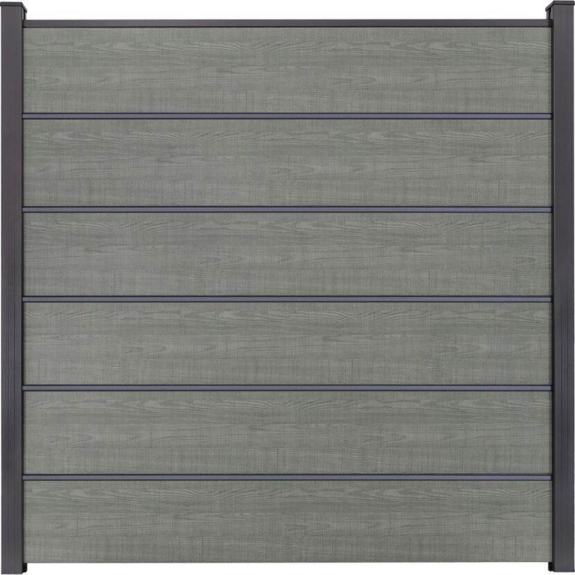 Steckzaun 'BasicLine Premium' Stecksystem Holzfarben 180 x 180 cm