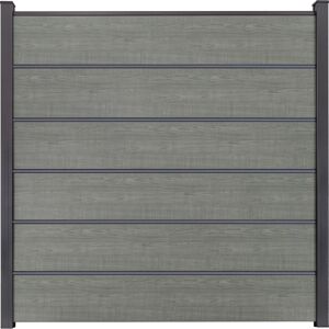 Steckzaun 'BasicLine Premium' Stecksystem Holzfarben 180 x 180 cm