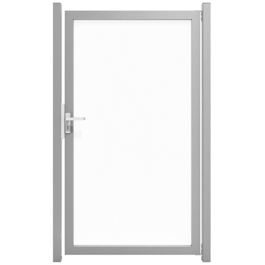 Einzeltor 'Ambiente' Universal DIN Klarglas/silber 100 x 180 cm