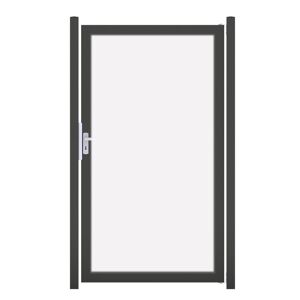 Einzeltor 'Ambiente' Universal DIN Klarglas/anthrazit 100 x 180 cm