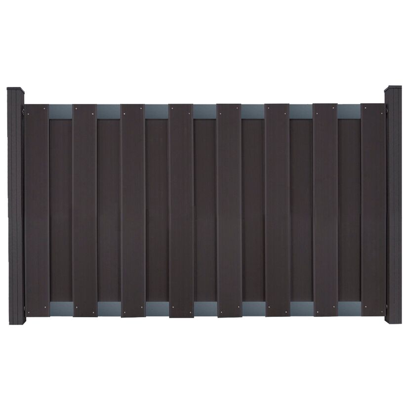 Zaunelement 'Fertigzaun Vorgarten' BPC/Aluminium anthrazit 180 x 90 x 3,2 cm