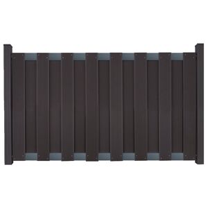 Fertigzaun 'Vorgarten' anthrazitgrau mit Aluminium-Querriegel anthrazit 180 x 90 x 3,2 cm