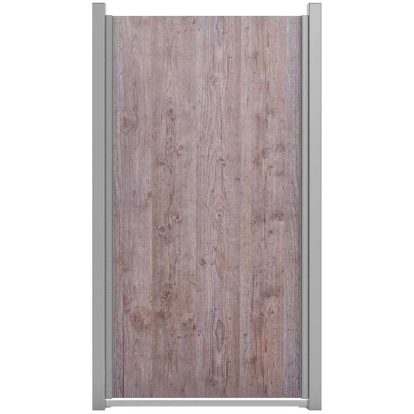 Fertigzaun 'Premo' HPL Element hochkant Holzoptik 90 x 180 cm