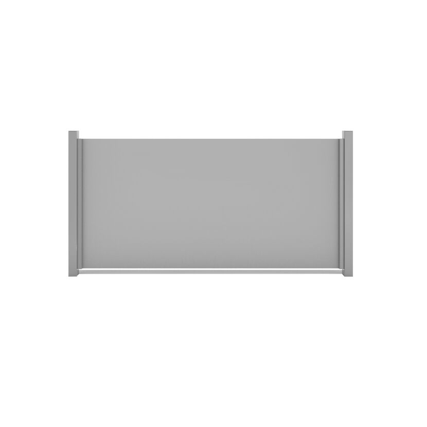 Fertigzaun 'Premo' HPL Element waagerecht grau/uni 180 x 90 cm