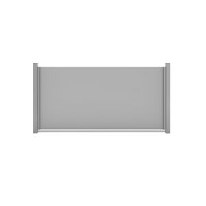 Fertigzaun 'Premo' HPL Element waagerecht grau/uni 180 x 90 cm