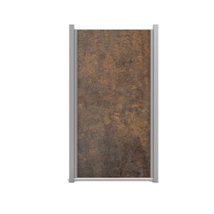 Fertigzaun 'Premo' HPL Element hochkant Rostfarben 90 x 180 cm