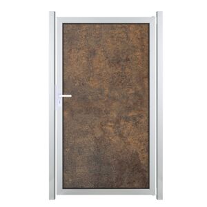 Einzeltor 'Premo' Universal DIN Rostbraun/silber 100 x 180 cm