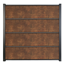Steckzaun 'Premo' HPL Rostfarben 180 x 180 cm