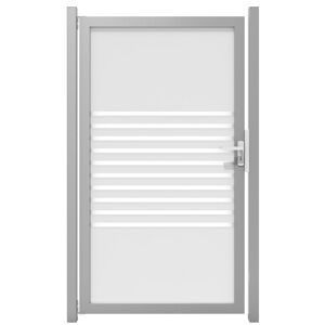 Einzeltor 'Ambiente' DIN Streifen Glas/silber 100 x 180 cm