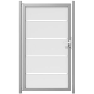 Einzeltor 'Ambiente' DIN links Streifen/silber 100 x 180 cm