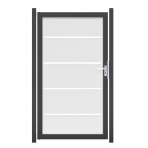 Einzeltor 'Ambiente' DIN links Streifen/anthrazit 100 x 180 cm