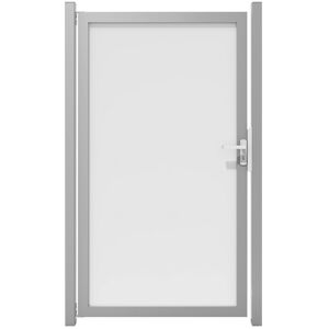 Einzeltor 'Ambiente' DIN links satiniert/silber 100 x 180 cm