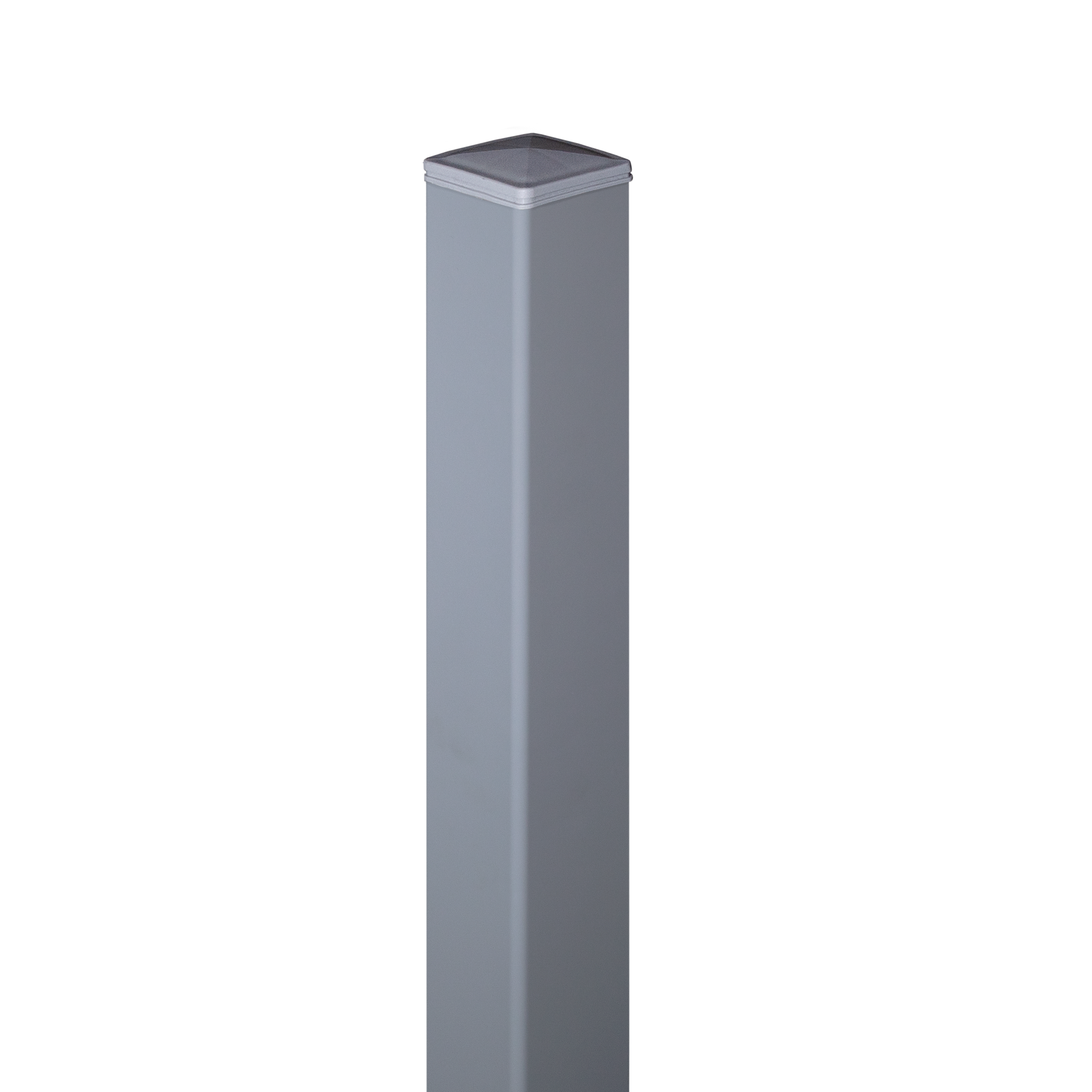 Zaunpfosten Aluminium silbergrau 6 x 6 x 240 cm
