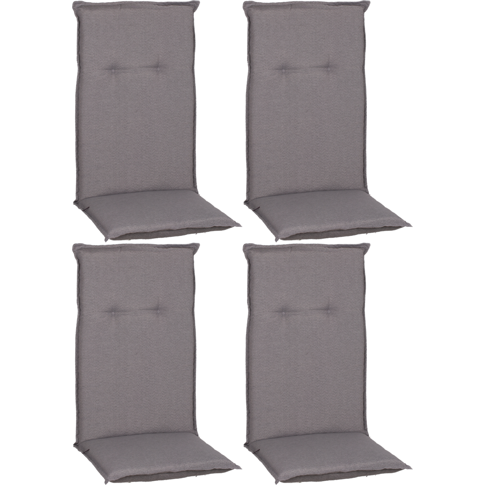 Hochlehner-Auflagen-Set 'Turin' hellgrau 46 x 118 x 8 cm 4 Stück