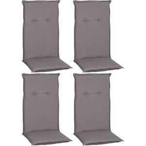 Hochlehner-Auflagen-Set 'Turin' hellgrau 46 x 118 x 8 cm 4 Stück