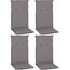 Hochlehner-Auflagen-Set 'Turin' hellgrau 46 x 118 x 8 cm 4 Stück