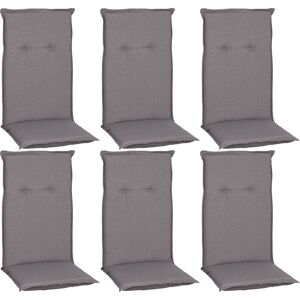 Hochlehner-Auflagen-Set 'Turin' hellgrau 46 x 118 x 8 cm 6 Stück