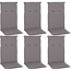 Hochlehner-Auflagen-Set 'Turin' hellgrau 46 x 118 x 8 cm 6 Stück