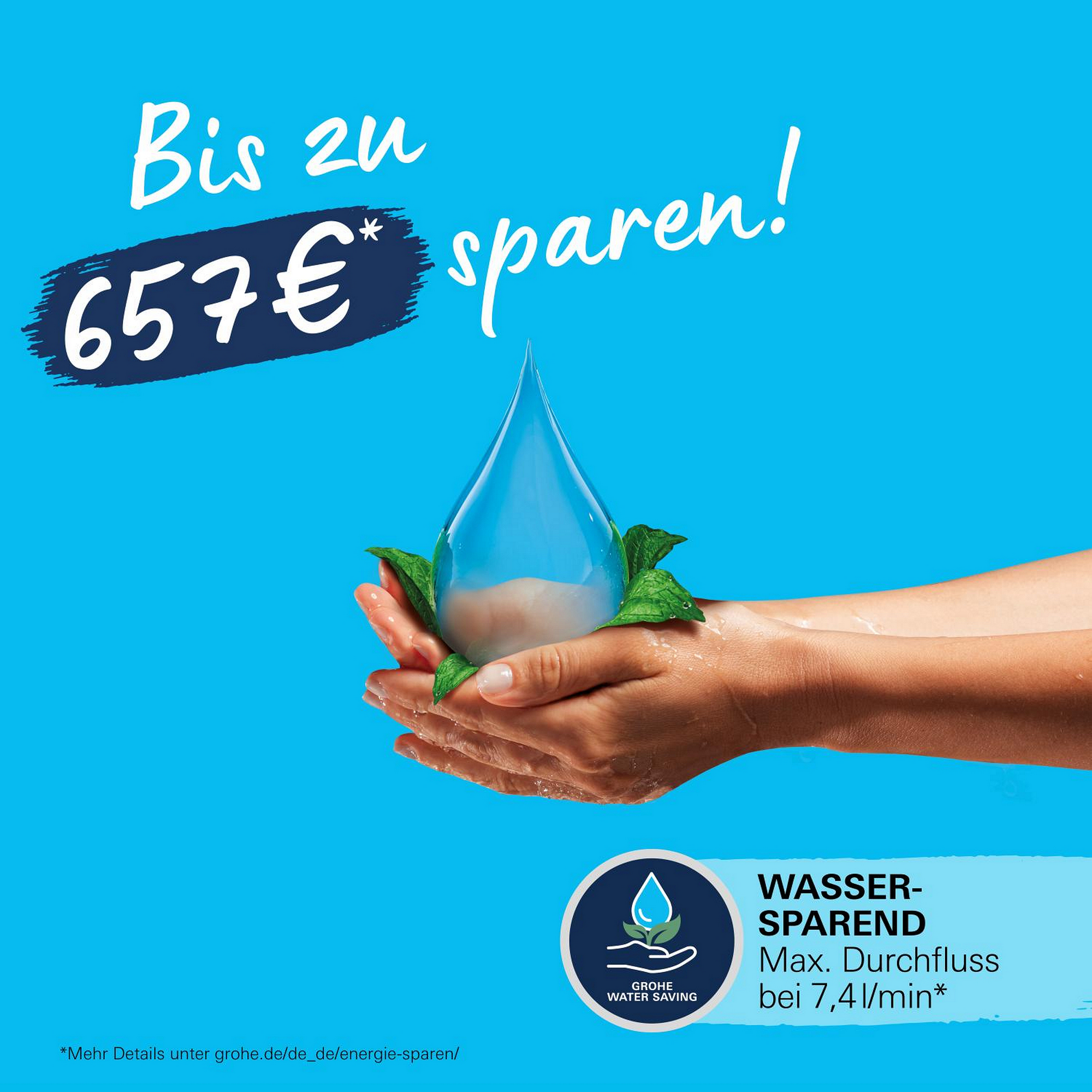 Handbrause 'Vitalio Start 110' chromfarben 3 Strahlarten