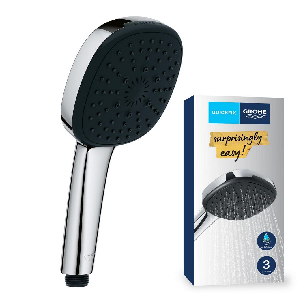 Handbrause 'Vitalio Comfort 110' chromfarben 3 Strahlarten