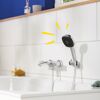 Handbrause 'Vitalio Comfort 110' chromfarben 3 Strahlarten