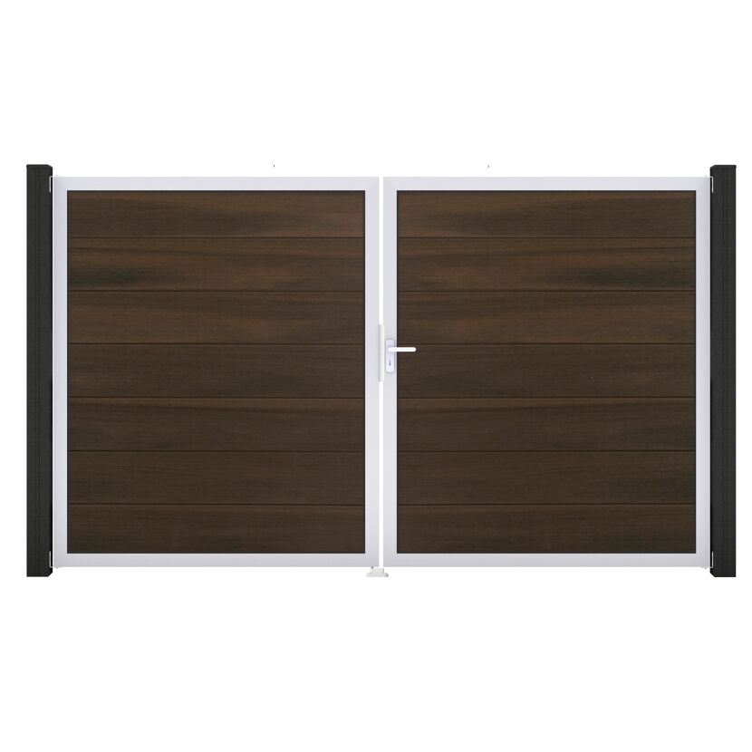 Doppeltes Gartentor aus Holz