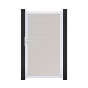 Einzeltor 'BasicLine' Universal DIN weiß/silber 100 x 180 cm
