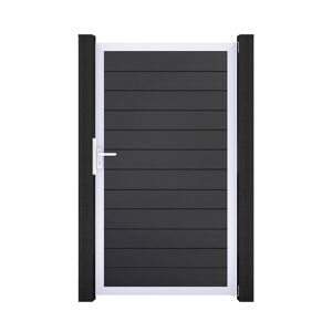Einzeltor 'BasicLine' Universal DIN anthrazit/silber 100 x 180 cm